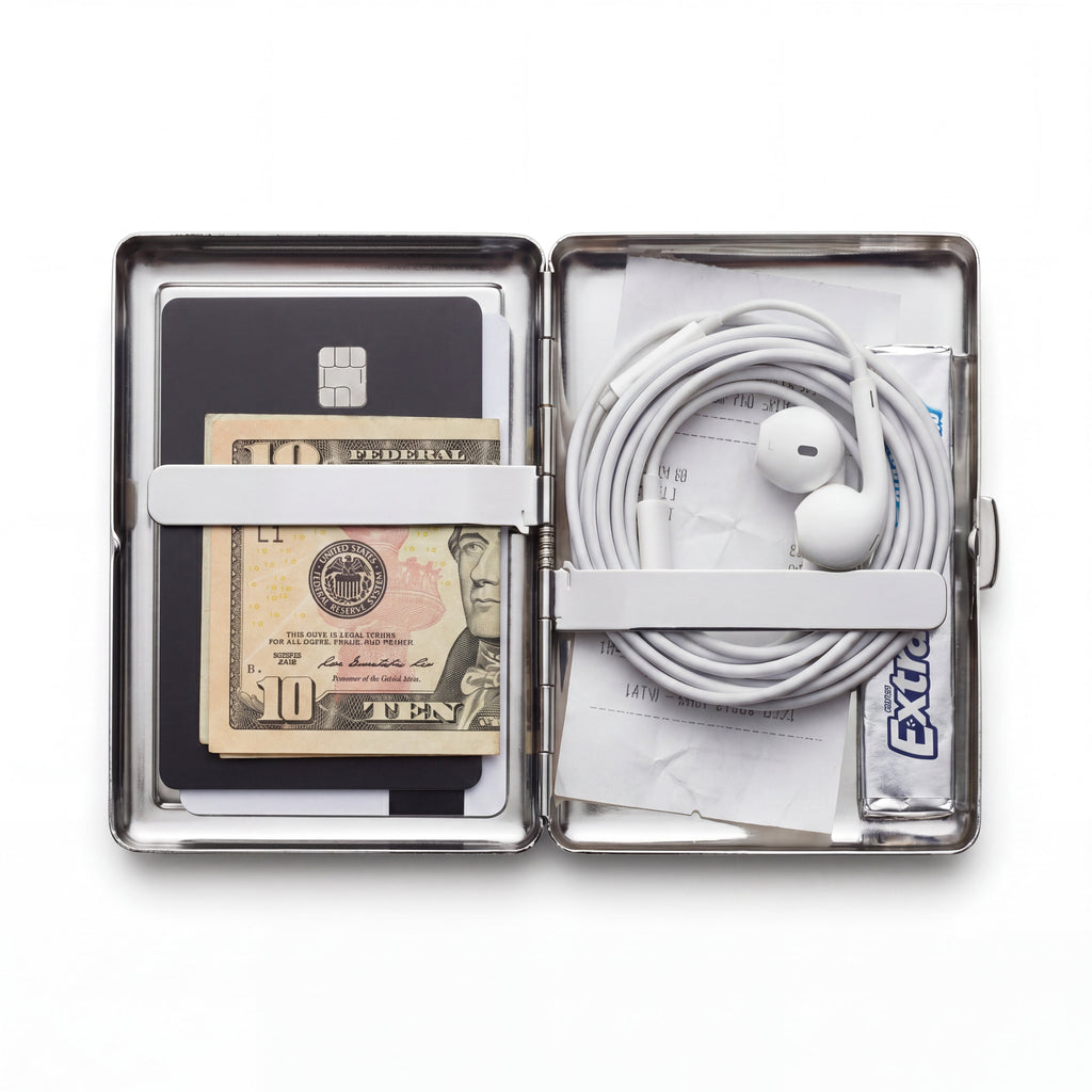 Cat & Crescent Tin Cardholder Wallet