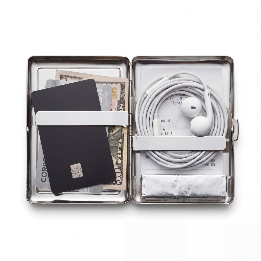 Porcelain Bloom Tin Cardholder Wallet